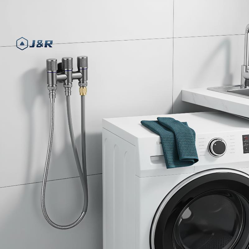 J&R>สแตนเลสวาล์วน้ํา 3 ทางสนิมฟรี 1 Inlet 3 Outlets พร้อมขั้วต่อน้ําสําหรับระบบน้ําสระว่ายน้ํา