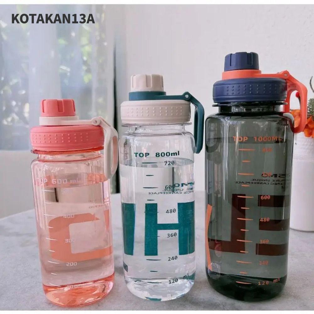 KOTAKAN13A ขวดน้ํา,ป้องกันการรั่วน้ําหนักเบาขวดเครื่องดื่ม,Reusable 0.6L/0.8L/1Lขนาดใหญ่ความจุพร้อมท