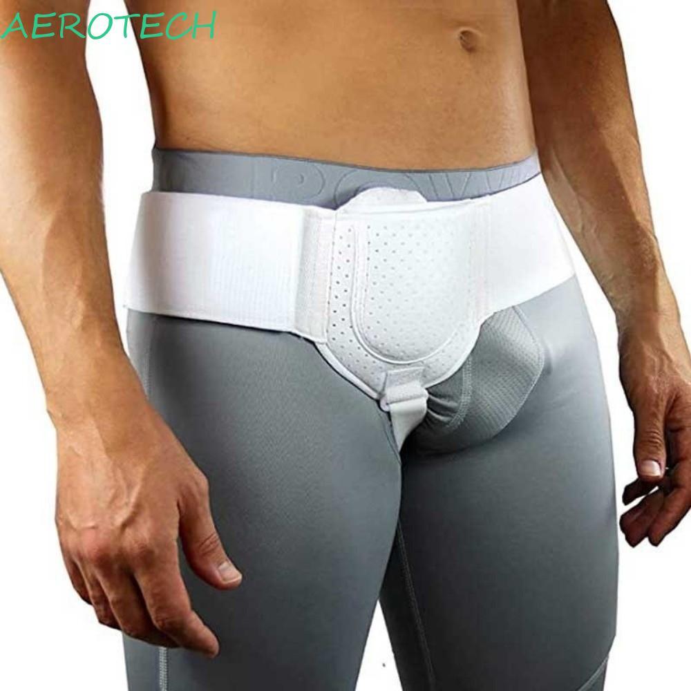 AEROTECH Groin Support Belt, Recovery Strap Breathable Hernia Truss Belt, สายพยุงแบบปรับได้ Anti-sli