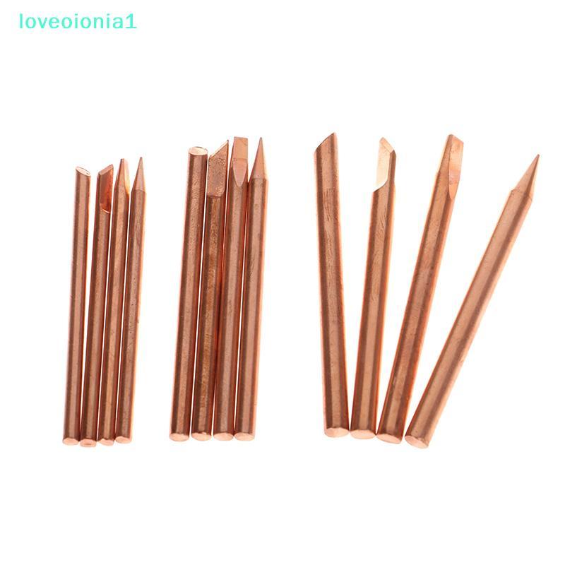 loveoionia1 4pcs ภายนอกความร้อน Solder Iron Tip BCDK ทองแดงบริสุทธิ์ Solder Head 30W 40W 60W เปลี่ยน