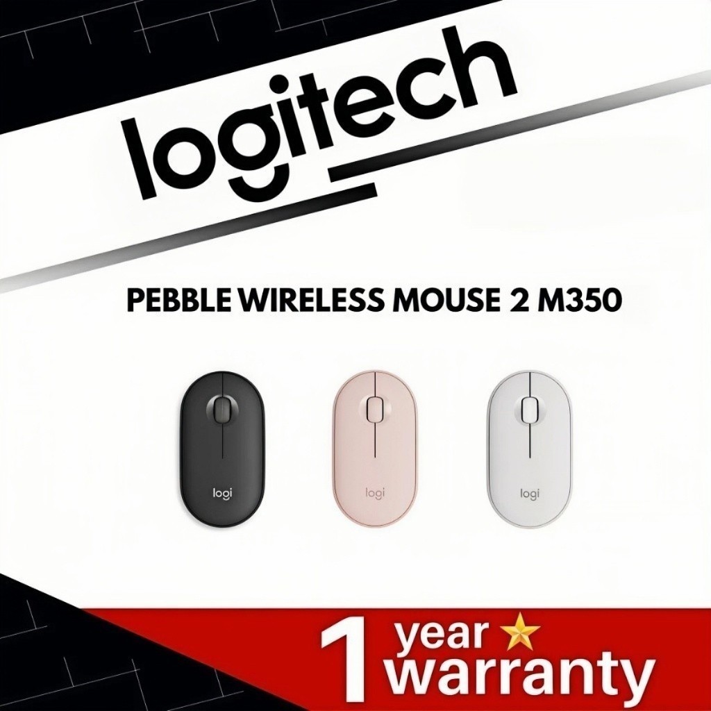 เมาส์ไร้สาย Bluetooth Logitech Pebble Mouse 2 Slim M350