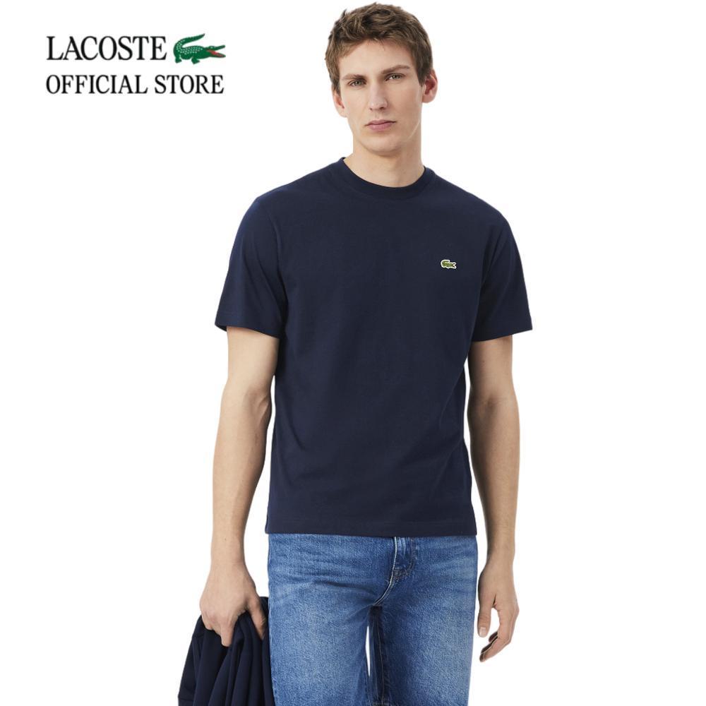 LACOSTE เสื้อยืดผู้ชาย COTTON T-SHIRT รุ่น TH7318 - NAVY BLUE