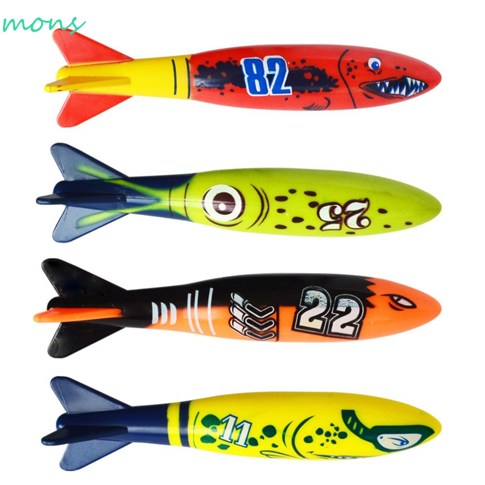 MONS 4 ชิ้นสระว่ายน้ําของเล่นน้ําหนัก Sticks งานอดิเรกสําหรับเด็กกลางแจ้ง Swim Dive