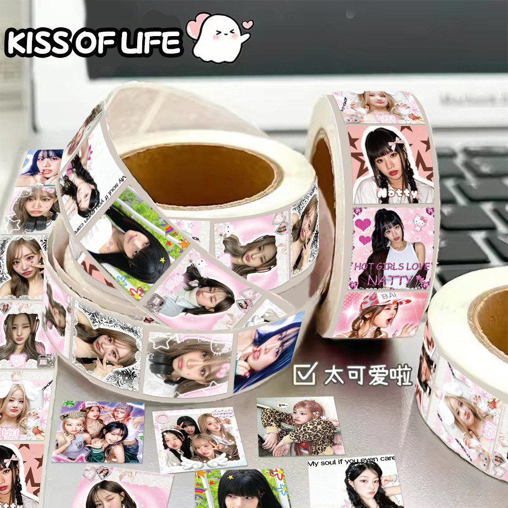 KISS OF LIFE Girl Group Merchanted Roll Stickers JULIE BELLE Female Aidou Packing Sealing Roll Stick