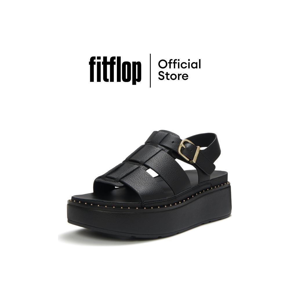 FITFLOP GEN-FF MAX TUMBLED FISHERMAN รองเท้าแตะแบบรัดส้นผู้หญิง รุ่น A3J-090 สี BLACK