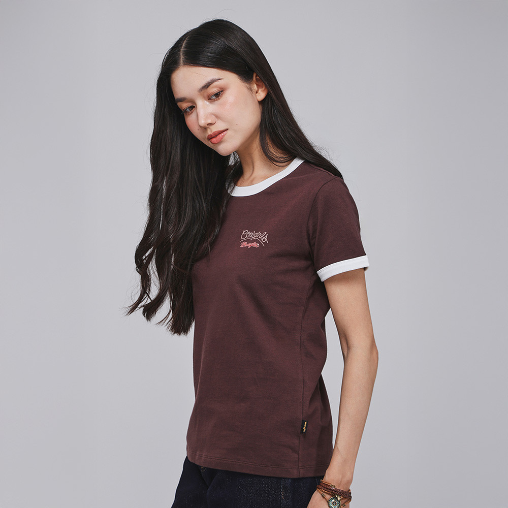WRANGLER เสื้อยืดแขนสั้นผู้หญิง คอลเลคชั่น Beyond Denim รุ่น WR F126WTSSN20 - สีน้ำตาล — صورة 3