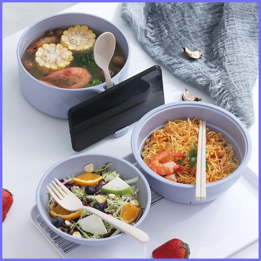 Ramen Noodle Cooker Ramen Noodles Bowl Maker Ramen Bowl ชุดไมโครเวฟก๋วยเตี๋ยวหม้อหุงข้าวชามซุป Ramen