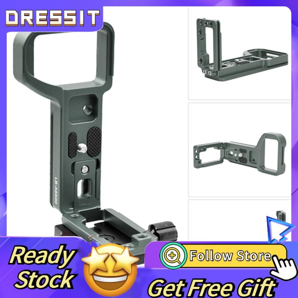 Dressit-th Dressit-th อลูมิเนียมที่ยืดหยุ่นได้ l รูปร่าง L Shape Quick Release Plate Hand Grip Brack
