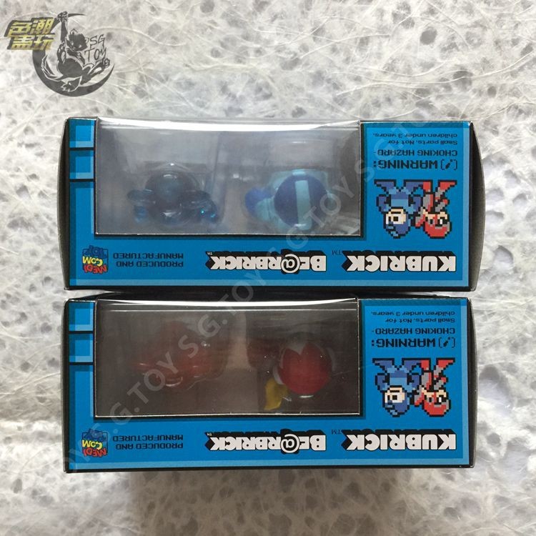 BEARBRICK 1UP 100% 洛克人 透明 ROCKMAN BLUES KUBRICK MEDICOM