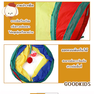 ของเล่นแมว อุโมงค์สีรุ้ง ท่อวิ่ง สำหรับแมว เล่นได้สนุกจากชุด Rainbow
