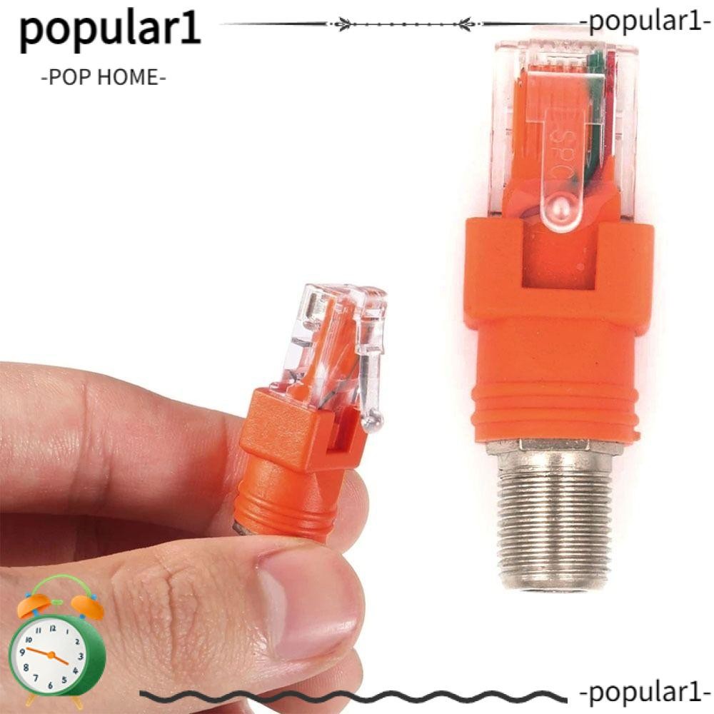 POPULAR BNC F-Type Connector, Coupler ขั้วต่อสายไฟ RJ45 ถึง RF หญิงซ็อกเก็ต RJ45 ถึง RF Connector, ท