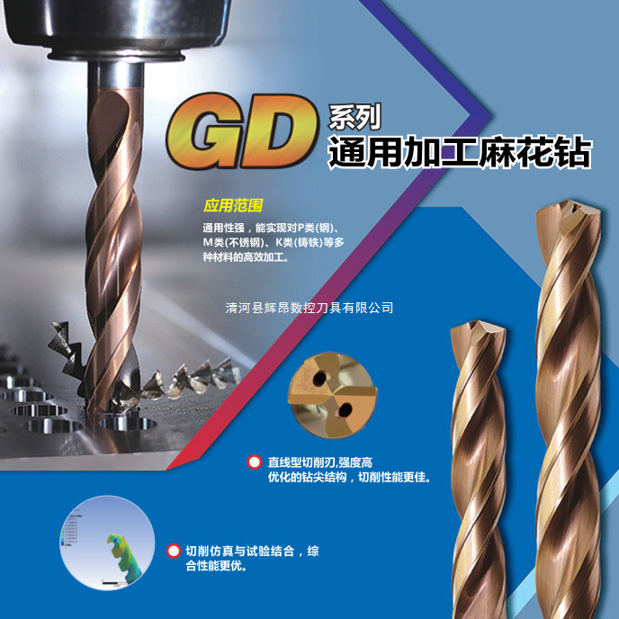 โดยรวมคาร์ไบด์ Twist เจาะ Bit GD03C-0300 GD05C-0300 GD08C-0300