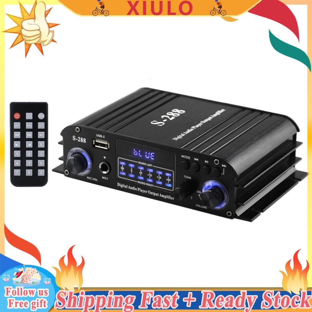 Xiulo S-288 Mini Audio Power Power 4.1-channel Digital BT5.0 50WX4 ระบบตัวรับสัญญาณโฮม