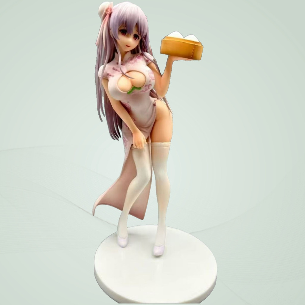 Pretty Girl UC Cheongsam Girl Hand Hundred Peach-Bag Girl Peach Mian Sauce Anime Figure Model Orname