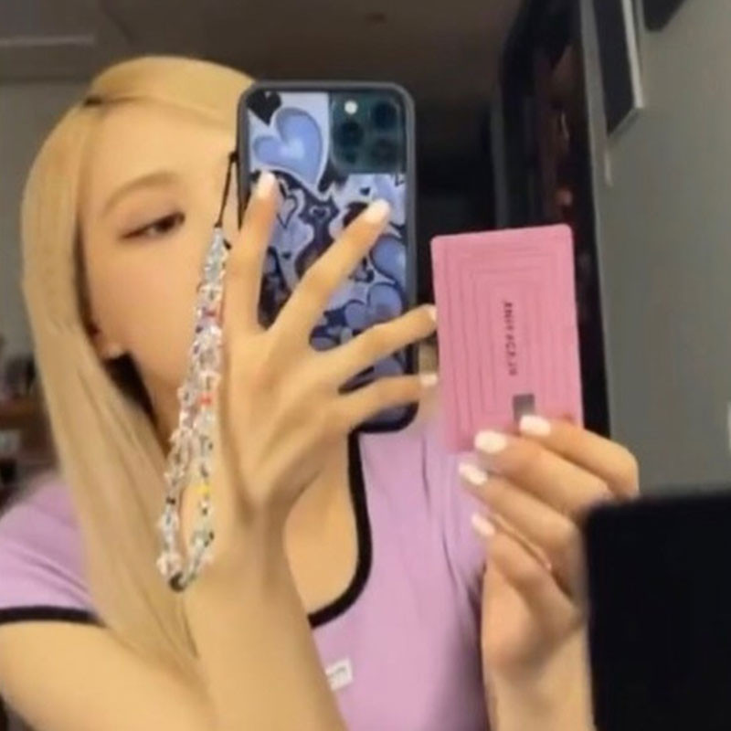 R ROSE Park Chae Young Same Style Love Phone Chain~Y2K Benming Year Positive Red~Pink Peach Heart Ph