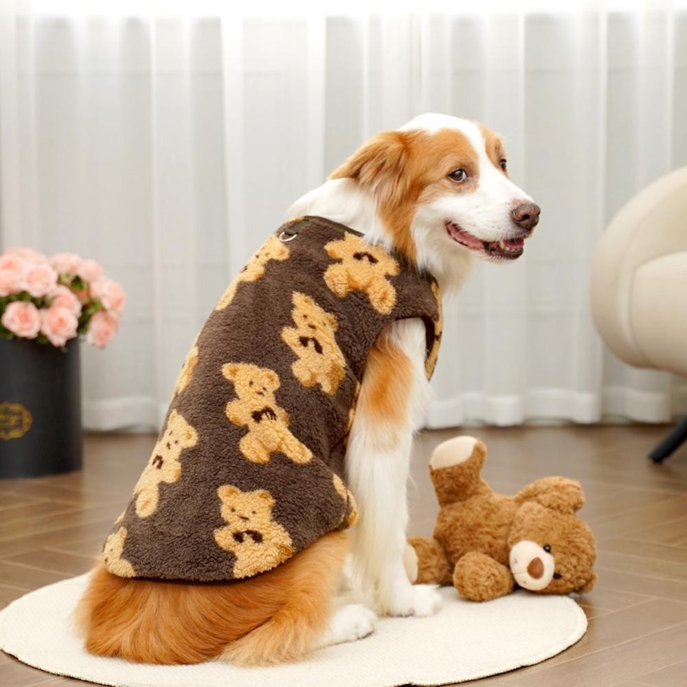 3XL-7XL Golden Retriever French Bulldog เสื้อผ้าชุดนอนขนแกะฤดูหนาวแมวสัตว์เลี้ยงเสื้อผ้าสําหรับสุนัขขนาดกลางและขนาดใหญ่ J7X2
