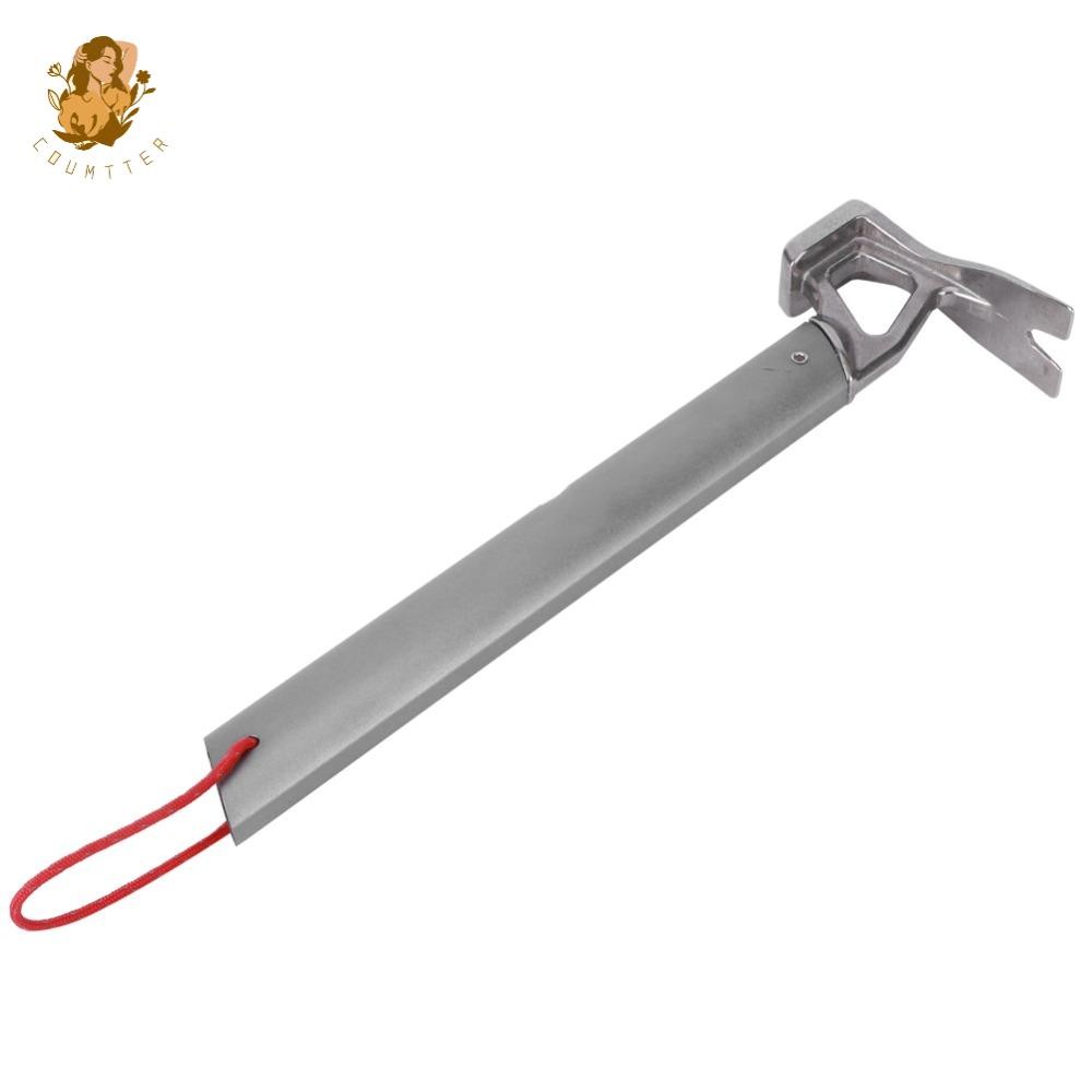 BACKSTAGE Camping Hammer, อลูมิเนียมอัลลอยด์เต็นท์แบบพกพา Stake Hammer, ทนทาน Heavy Duty เต็นท์สีเทา