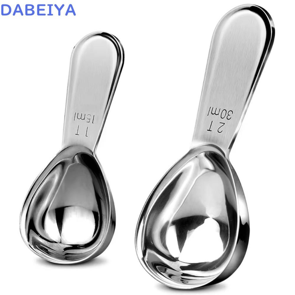 DABEIYA ช้อนตวงเมล็ดกาแฟ, 1 Tbsp หรือ 2 Tbsp 15/30ml ที่ตักกาแฟ, สแตนเลสทนทาน Ergonomic Tablespoon B