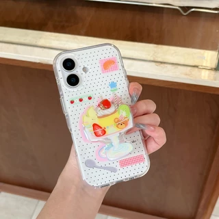 เคสไอโฟน 13 ไอศครีมการ์ตูนเค้กเคธีลูกสุนัขแมว สำหรับ IPhone 13 11 12 Pro Max 12 11 Pro 14 15 16 Pro Max 16 14 15 Plus