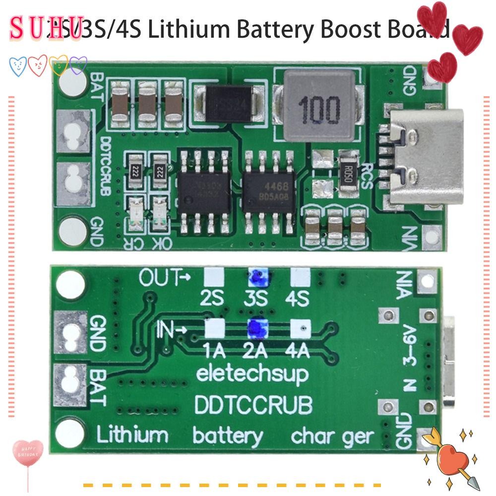 SUHU Boost Module 18650 ทนทาน Type-C ถึง 8.4V 12.6V 16.8V 2S 3S 4S