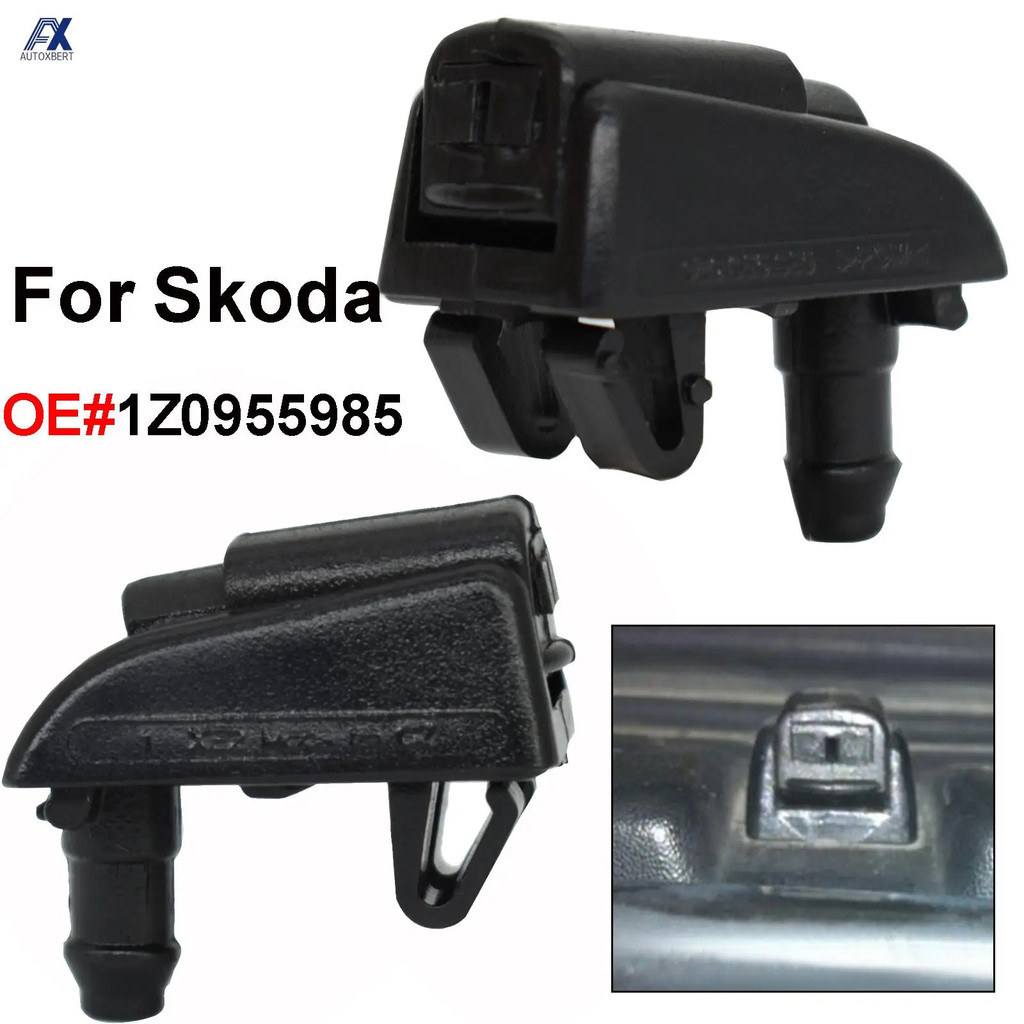 คู่ด้านหน้ากระจกเครื่องซักผ้า Jet หัวฉีดชุดสําหรับ Skoda Octavia 1Z 5E A5 A7 2005 - 2016