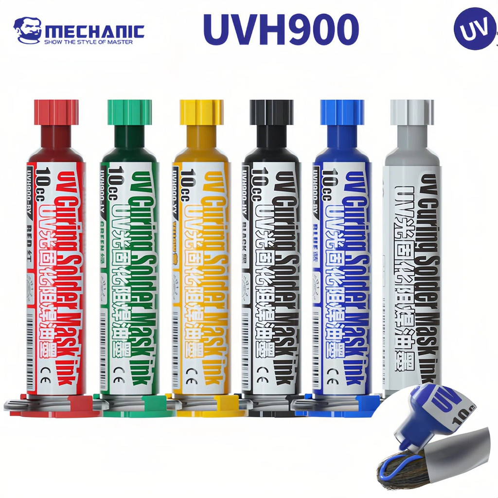 Mechanic UVH900 10Cc Uv Solder Mask Bga Pcb สีป้องกัน Corrosive Arcing การบัดกรีวาง Flux Uv แสงแสงหมึก