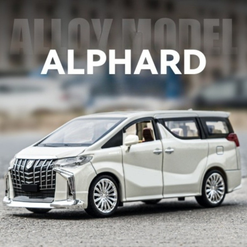 รถของเล่น รถจำลอง รุ่นรถของเล่น โตโยต้า Alphard เปิดประตูรถทุกบานได้