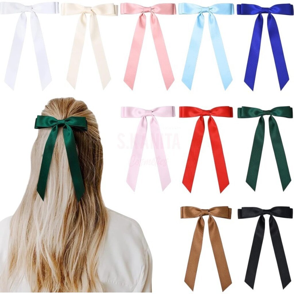 กิ๊บโบว์ติดผมริบบิ้น(1ชิ้น)Ribbon bow hair clip (1 piece)