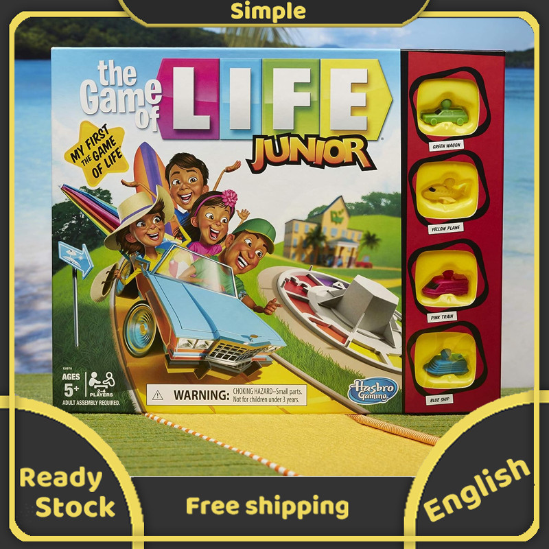 The Game of Life Junior Board Game สําหรับเด็กอายุ 5 UP เกมเพื่อการศึกษาสําหรับผู้เล่น 2-4 คน