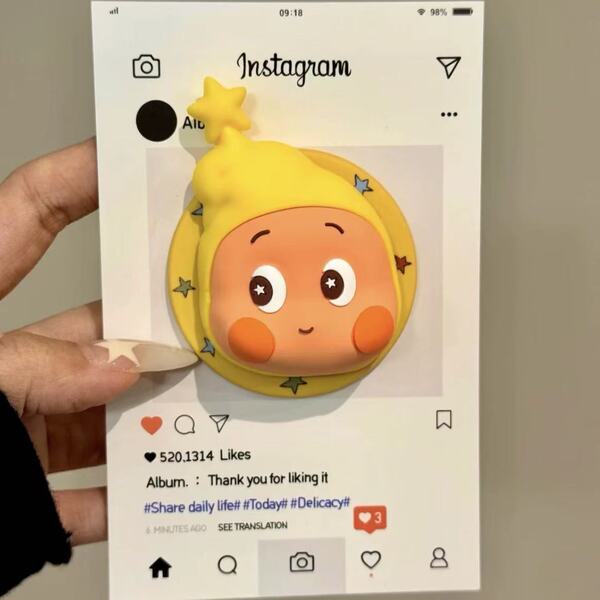 กริปเปอร์แม่เหล็ก giptok แม่เหล็ก ซิลิโคนสามมิติตัวร้ายดาวเด็กร้องไห้เหมาะสำหรับ magsafe ตัวยึดแม่เห