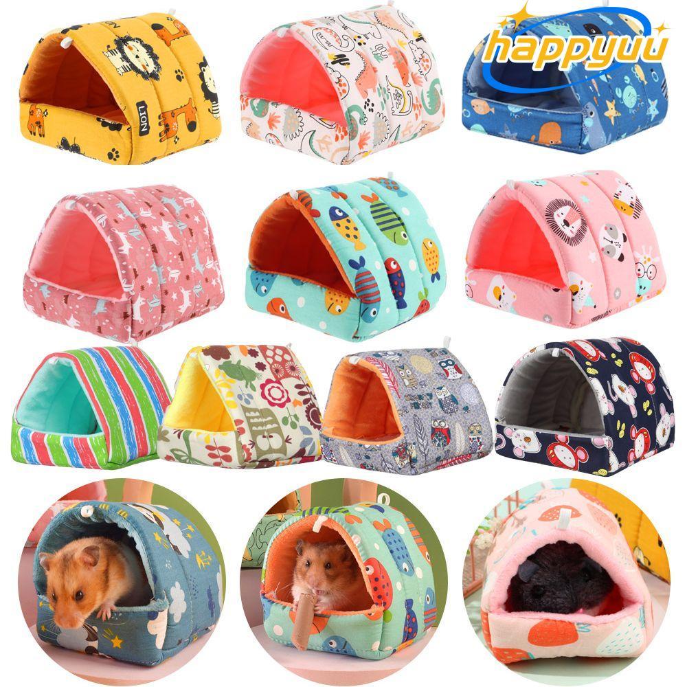 HAPPYUU Hamster House Soft Mini Cage Winter Rabbit Squirrel Warm Mat