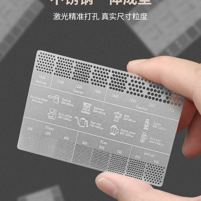 [สุดประหยัด]ขนาดอ้างอิงบัตรอิตาลีมือเจาะผงกาแฟความหนาอ้างอิงบัตรเปรียบเทียบสแตนเลสบดเครื่องมือเสริมบด
