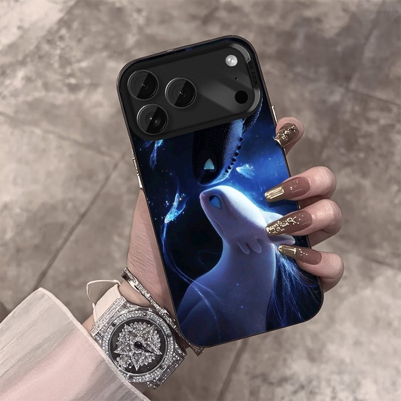 Toothless 02 design เคสโทรศัพท์ IMD เคสโทรศัพท์สําหรับ IPhone 17 16 15 14 13 12 11 Pro Max Plus สีฝา