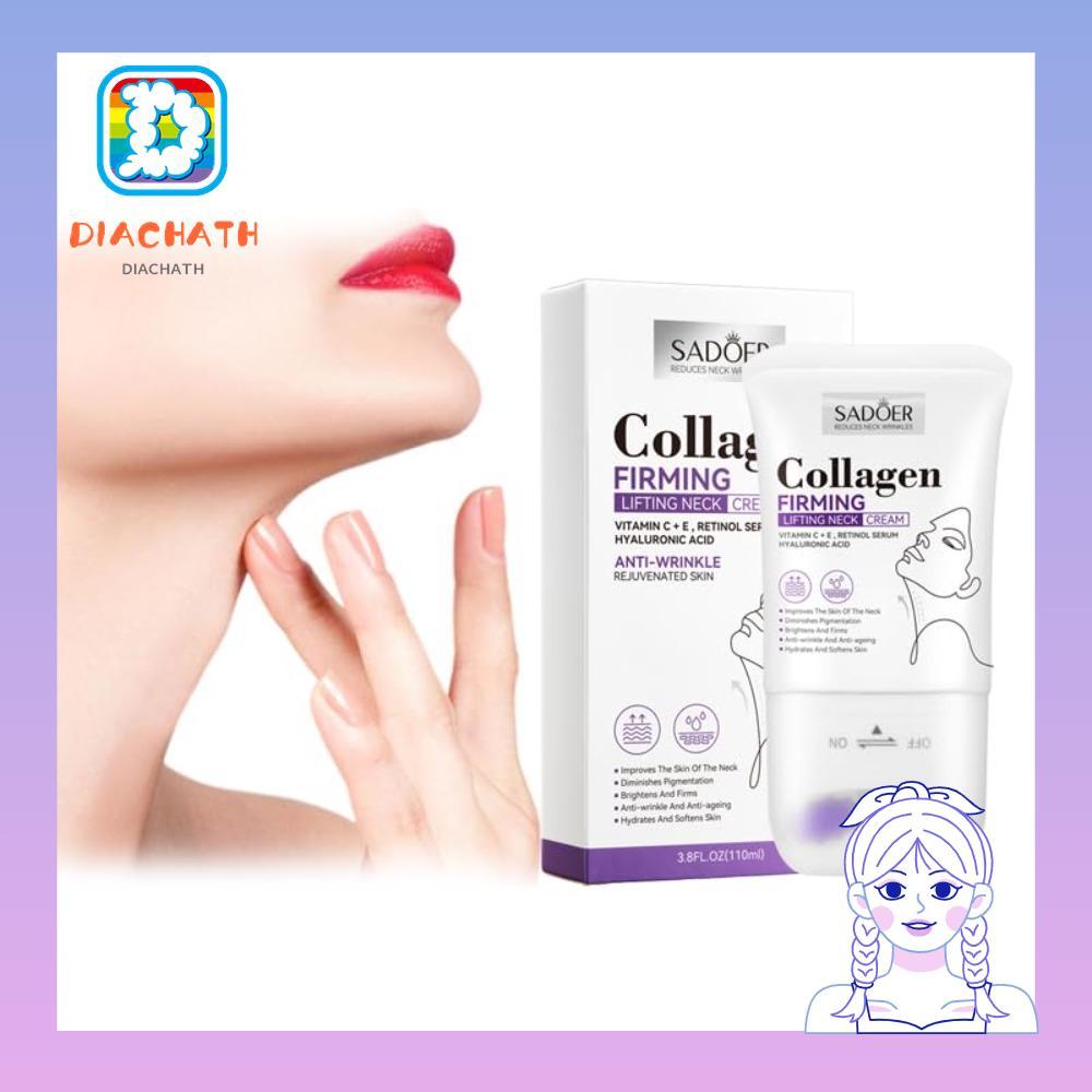 DICHATH ครีมคอลลาเจนหน้าและคอ, ลดเลือนริ้วรอย 3.8Oz Collagen Firming Lifting Neck Cream, Moisturizin