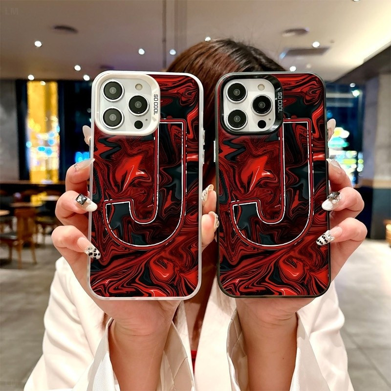 Silky Letter JรูปแบบกันกระแทกScratchproofเคสโทรศัพท์เหมาะสําหรับiPhone 17 XR XS MAX 17PROMAX 16PROMA