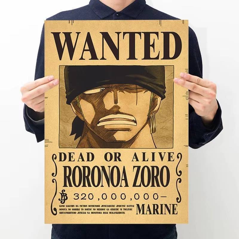 กันน้ํา Frameless One Piece Wanted โปสเตอร์ผ้าใบ Wall Art อะนิเมะพิมพ์ห้องนอนห้องนั่งเล่น Decor