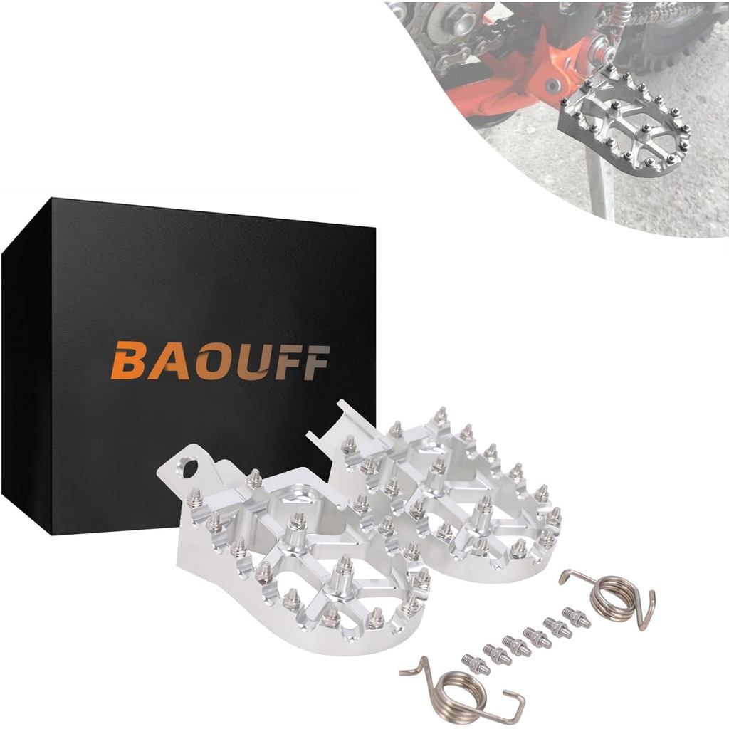 หมุดเท้ารถจักรยานยนต์สําหรับ KLR650,CNC อลูมิเนียมผจญภัย FootPegs Rest เหยียบสปริงสําหรับ KLR 650 87