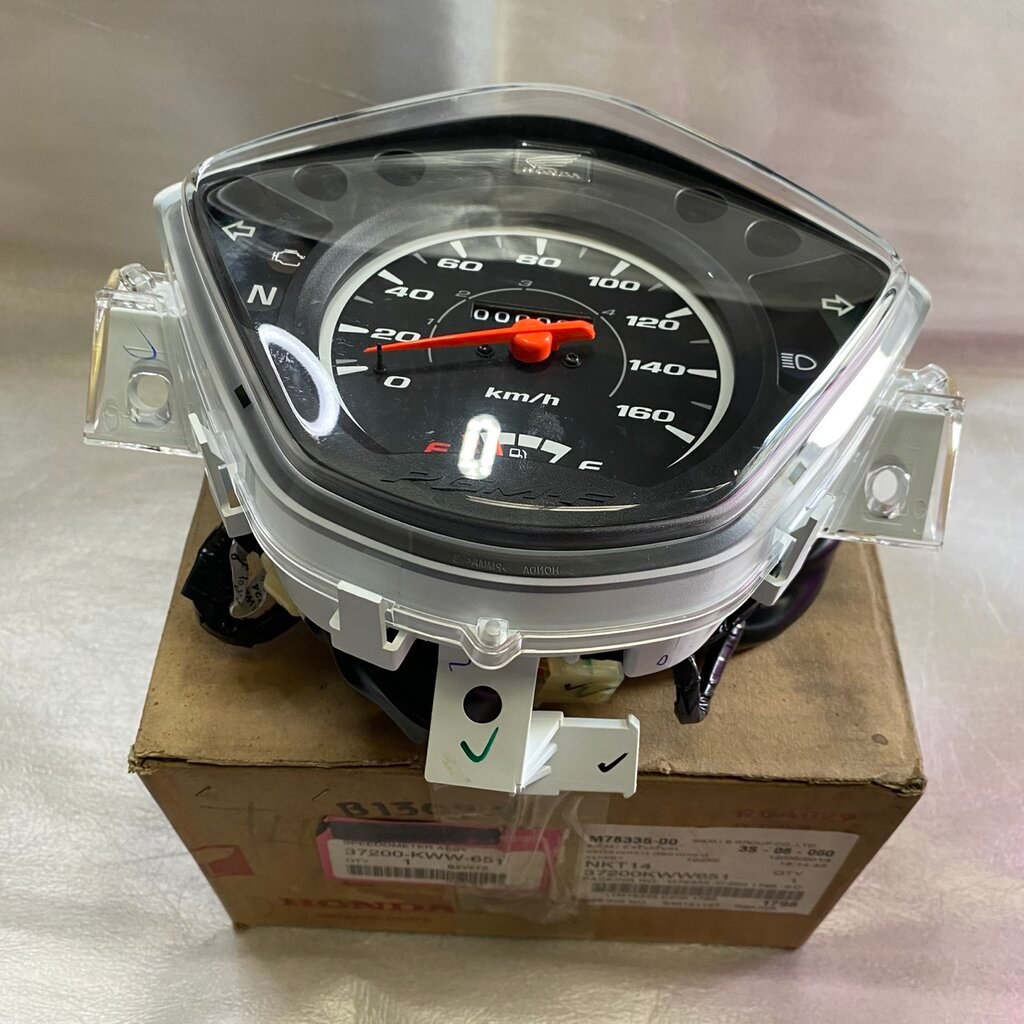 37200-KWW-651 มาตรวัดความเร็วทั้งชุด (KPH) WAVE110i ปี2011, เวฟ110ไอ 2013สตาร์ทเท้า อะไหล่แท้ HONDA