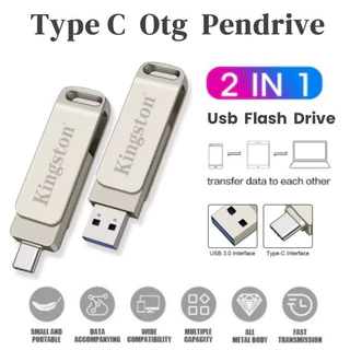 Kingston 3.02TB Otg TypeC Pendrive 1TB TypeC แฟลชไดรฟ์ 512GB แฟลชไดรฟ์ USB สําหรับสมาร์ทโฟน USB Thumb Drive