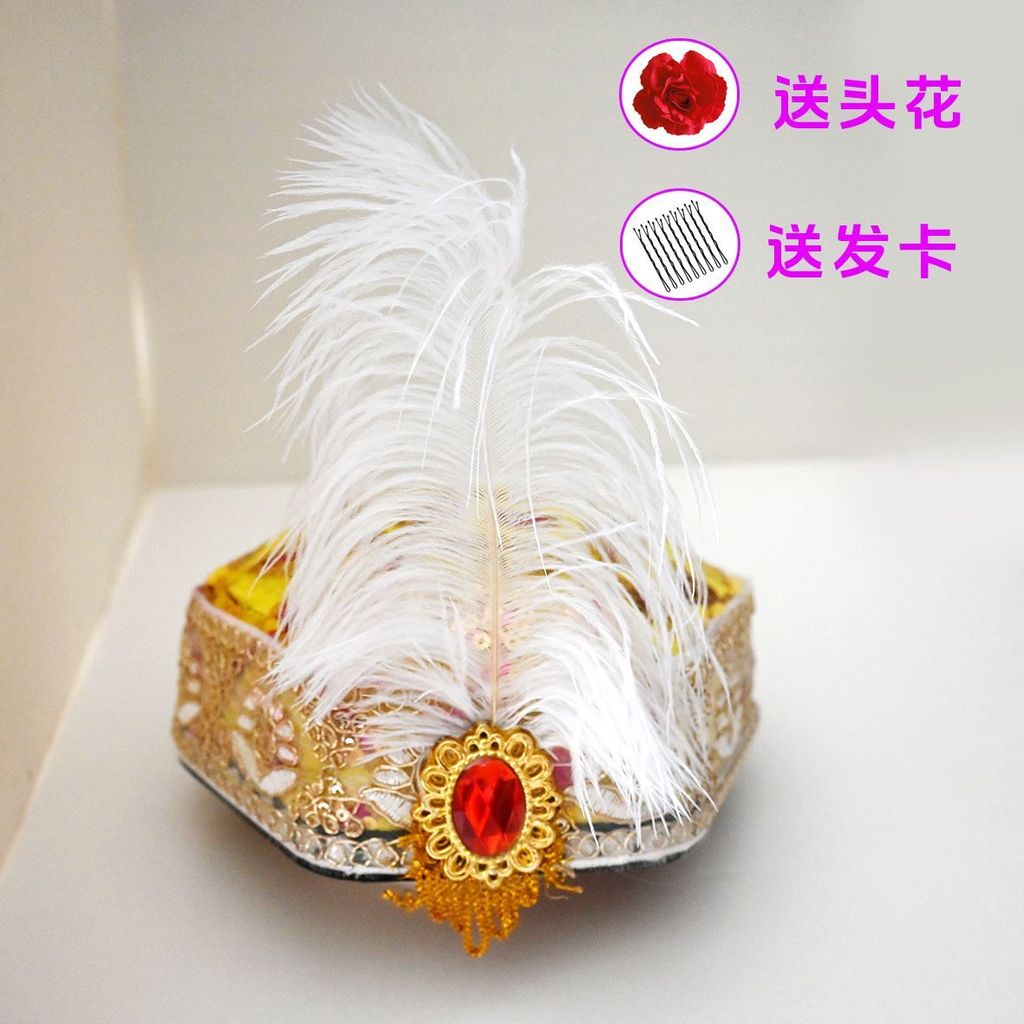 Xinjiang Uygur หมวกดอกไม้ขนาดเล็ก หมวกสไตล์ชาติพันธุ์ เต้นรํา perfo新 Xinjiang Ke维 Tang Tang Tangem 小