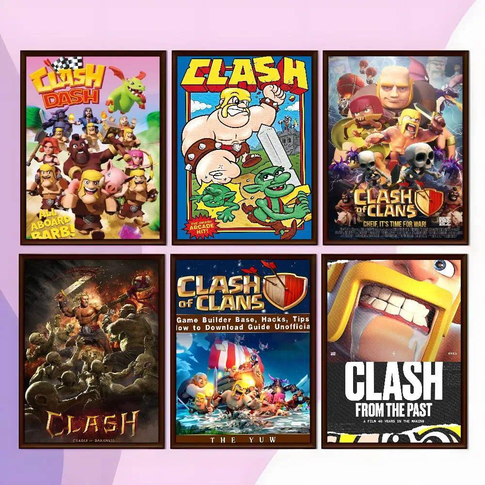โปสเตอร์ศิลปะ Clash of Clans - ของแต่งบ้านแนวเกมสุดเท่สำหรับผนังห้องนั่งเล่น