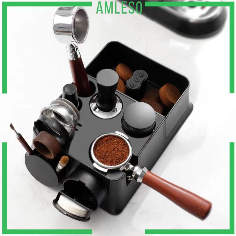 [Amleso] Espresso Tamper Mat Stand 51/54/58mm Espresso Tamping Station สําหรับ Cafe Barista