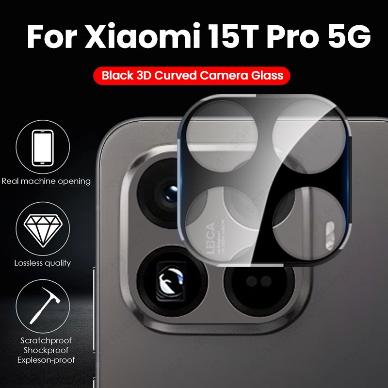 XIAOMI MI 15T / MI 15T PRO / MI 14T / MI 14T PRO กระจกนิรภัยกล้อง 3D กรอบ HD Clarity คลุมทั้งหมด