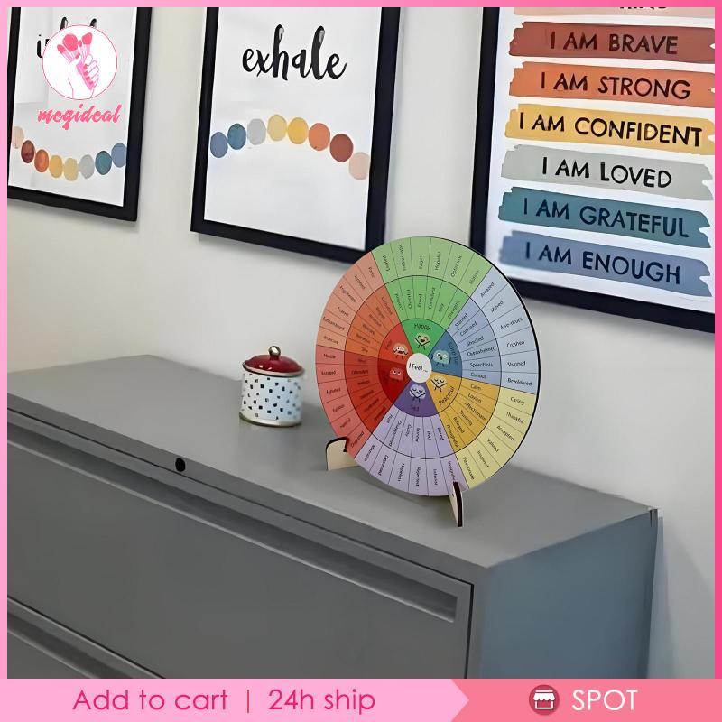 [MEGIDEAL] Feeling Wheel โต๊ะทํางาน ตกแต่ง แผนภูมิล้ออารมณ์ 6 นิ้ว สําหรับห้องนอนหน้าแรก โรงเรียน กา