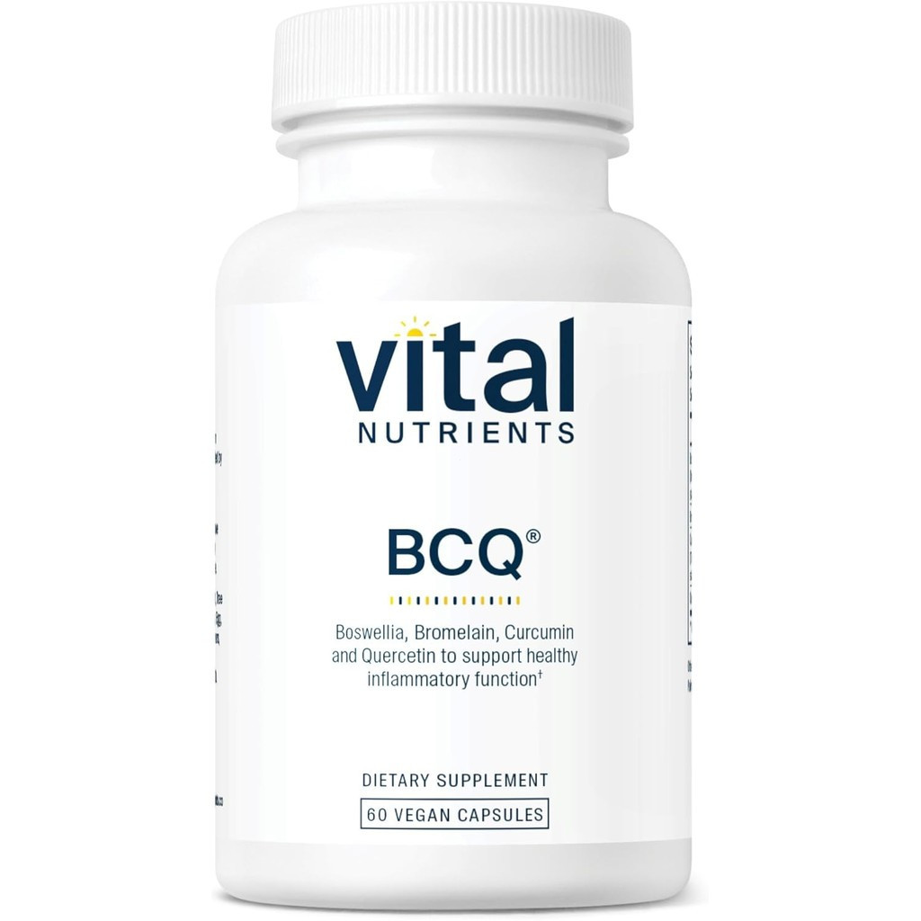 Vital Nutrients BCQ | Vegan Boswellia, Bromelain, Curcumin & Quercetin Supplement | Joint Support Su
