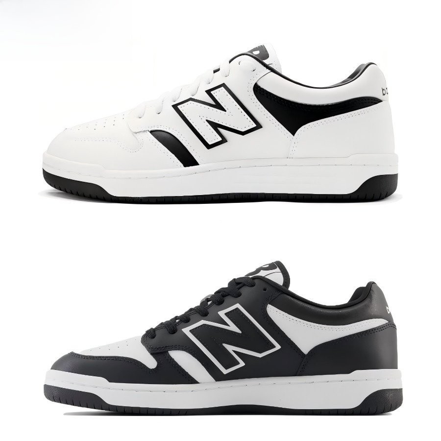 New Balance 480 low Casual Shoes D Last NB Retro สีดําสีขาว BB480LAB BB480LBA