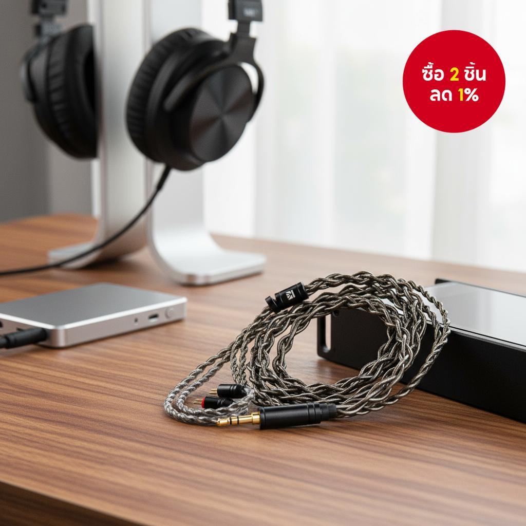 KBEAR DarkJade สายอินเอียร์ 2 พิน สําหรับ KZ ZS10 PRO, 4 เส้น 252 แกน, ทองแดงชุบเงิน 6N + สายไฟฟอยล์