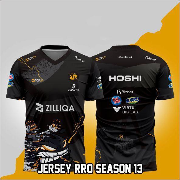 RRQ Mpl เสื้อฟุตบอลคอกลม SEASON 13 ใหม่ล่าสุด 2024 ยี่ห้อใหม่ S13 RRQ Esports ทีม O-คอ Jerseys, ล่าส