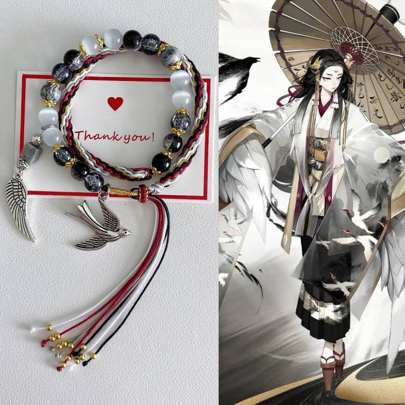【Ready Stock】 Yin Yang Shi Peripheral Impression Derived Carrying Strap Bracelet Yuqian Algae Ghost 