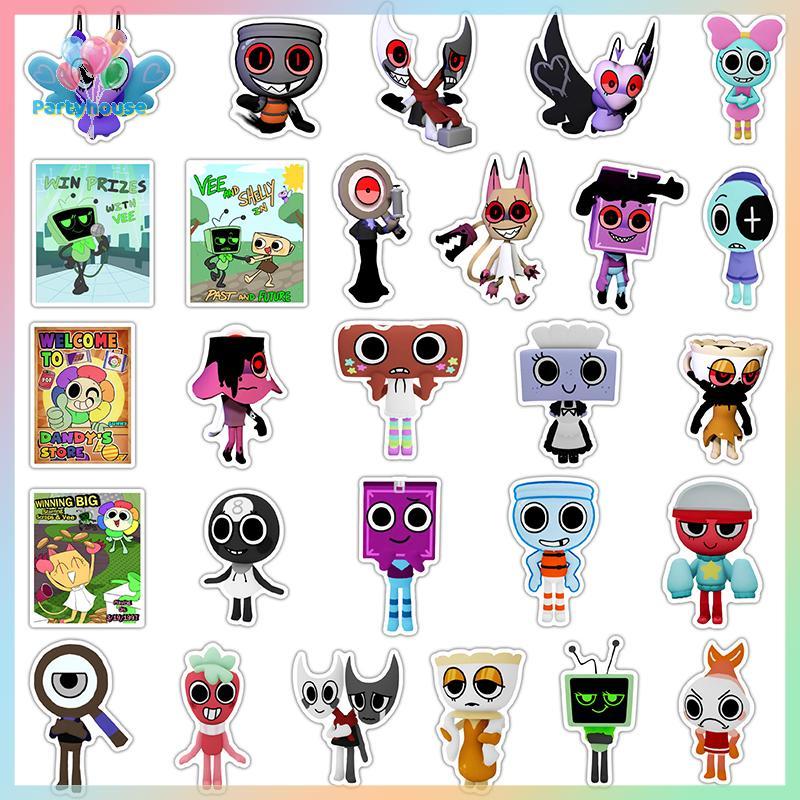 UVIG> 50 ชิ้น Dandys World สติกเกอร์น่ารัก Dandys สําหรับแล็ปท็อปและขวดน้ําสาวโทรศัพท์จักรยานสเก็ตบอ